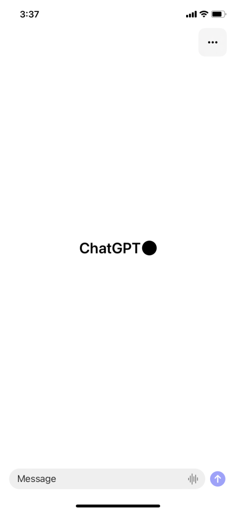 ChatGPTアプリのメイン画面